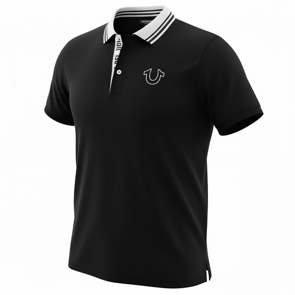 True Religion Other - True Religion Men’s Black and White Collared Shirt, NEW